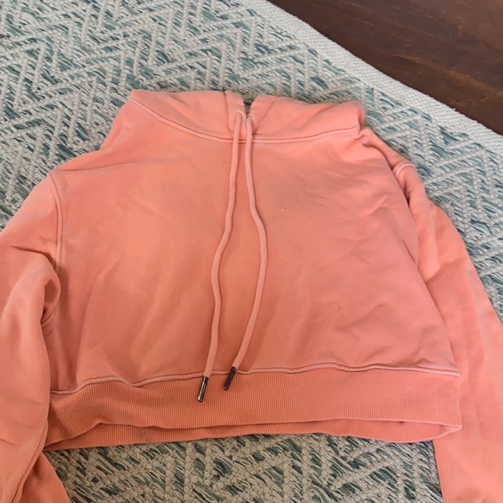 Salmon Cropped Sweatshirt Size S